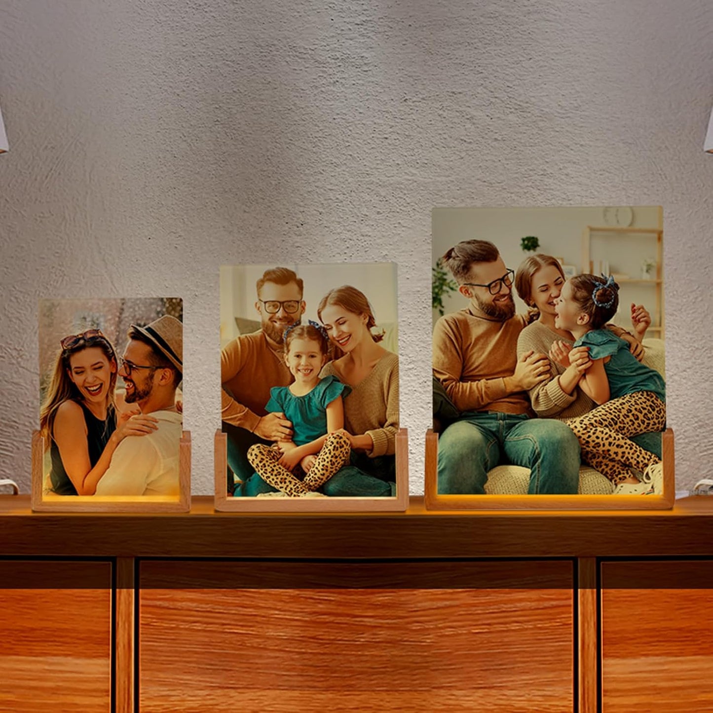 Personalized LED Photo Frame Lamp – Custom Gift for Couples, Family, Friends