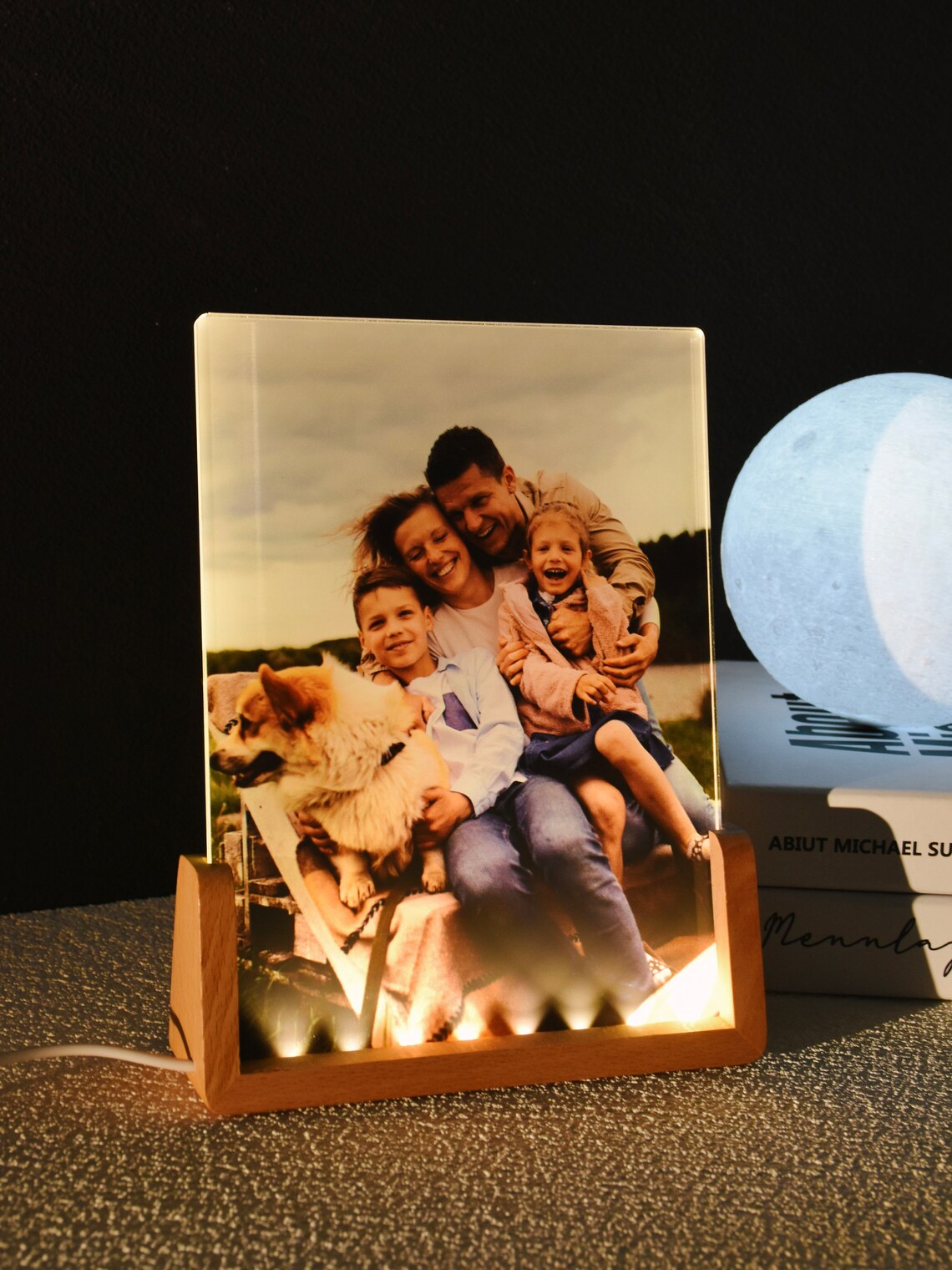 Personalized LED Photo Frame Lamp – Custom Gift for Couples, Family, Friends